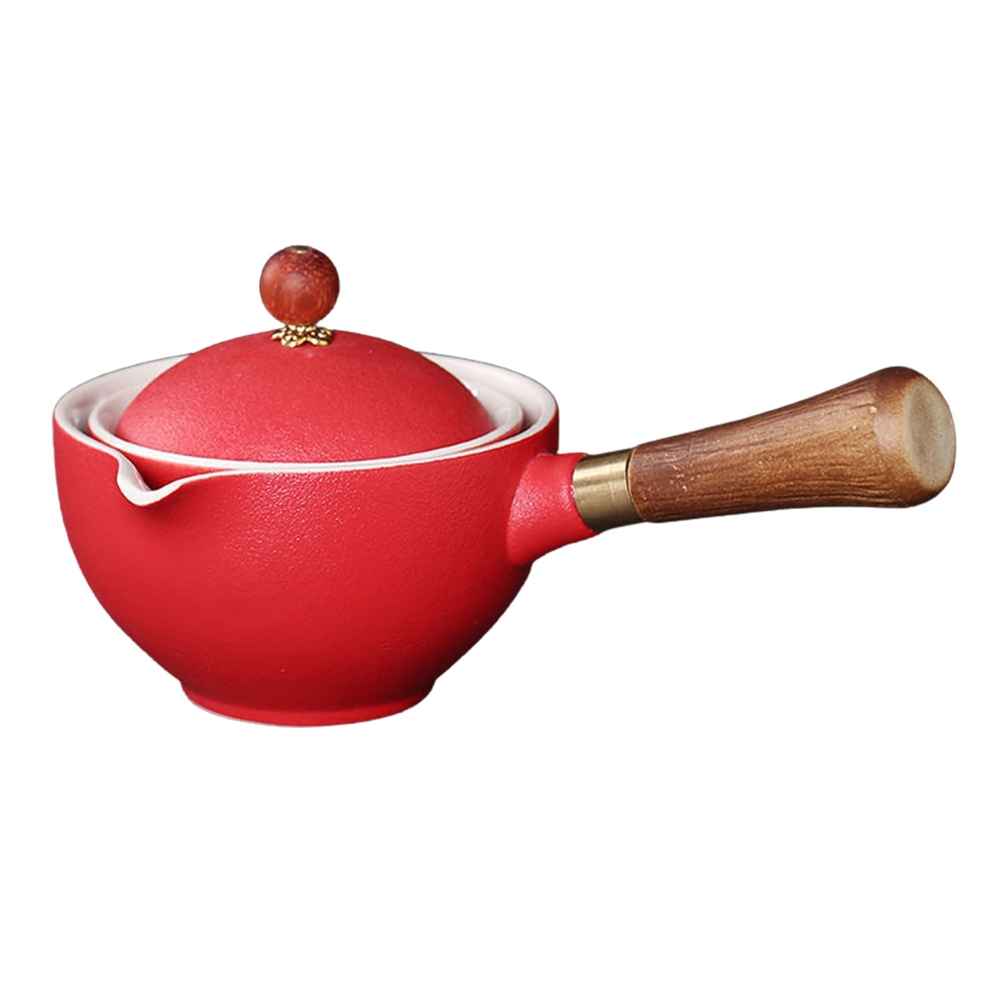 Ceramic Teapot Chinese Gongfu Tea Pot 360 Rotation