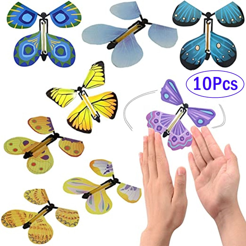 10-Pc Magic Wind Up Flying Butterfly