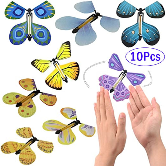10-Pc Magic Wind Up Flying Butterfly
